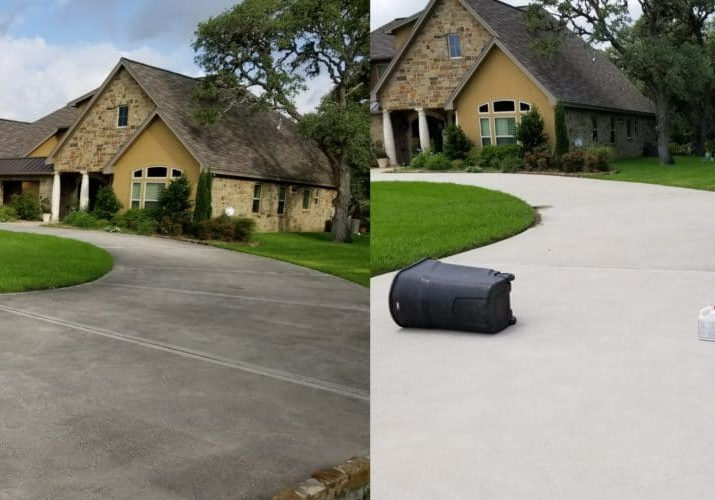 Pressure Washing Driveway in Fort Worth, TX